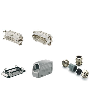 Weidmuller 1802400000 HDC-KIT-HE 16.120 M Исполнение: RockStar® HDC - комплекты-Промышленный разъем, Комплект, HE, Типоразмер: 6, Полюс: 16, Винтовое соединение, 500 V, 16 A, Алюминиевое литье под давлением, M 25