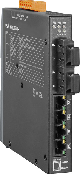 ICP DAS Коммутатор NSM-206AFC-T CR Multi-mode, SC Connector, 4-port 10/100 Mbps with 2 Fiber ports Switch; metal case (RoHS)