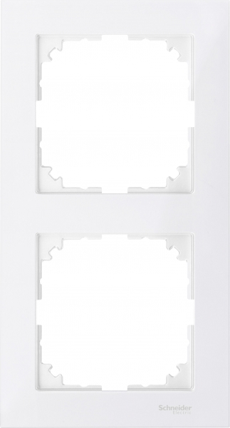 Schneider Electric MTN4020-3619 MERTEN M-Pure РАМКА 2 поста, ПОЛ.БЕЛЫЙ, SM