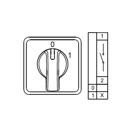 KLEMSAN 800002 CS020090S; Двухпозиционные Переключатели Вкл-Выкл (0-1); 1 FAZ 20 A 60°
