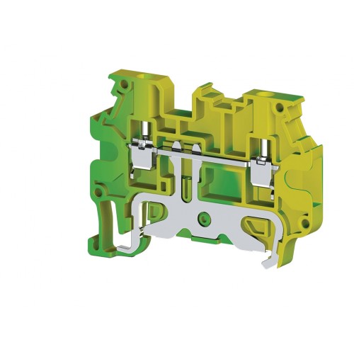 KLEMSAN 334280 Клеммник на DIN-рейку 2,5 мм.кв. с двумя перем. (земля); AVK 2,5RT  