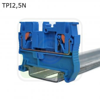 Провенто TPI2,5N Клемма push-in проходная 2 контакта 2,5 мм2, синяя