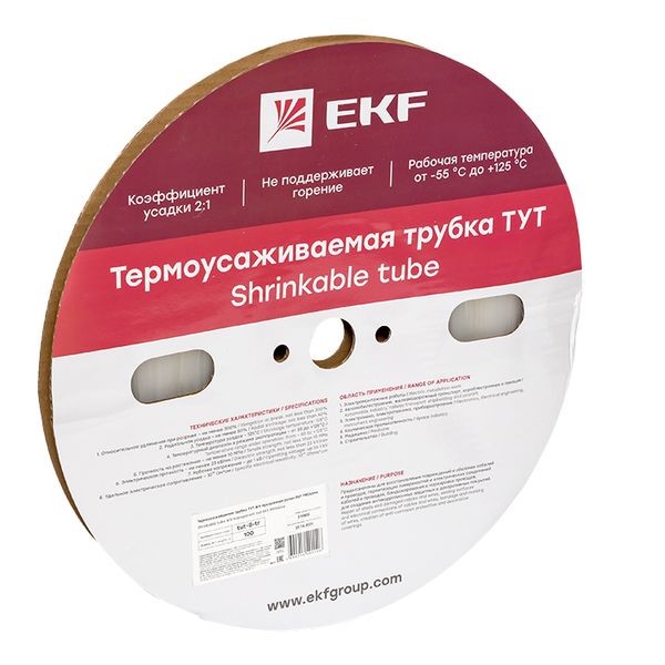 EKF tut-8-tr Термоусаживаемая трубка ТУТ 8/4 прозрачная рулон EKF PROxima