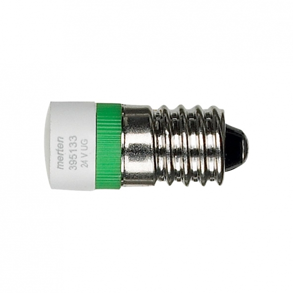 Schneider Electric MTN395133 MERTEN ЛАМПА светодиодная E10 24 В, ЗЕЛЕНЫЙ