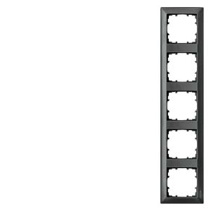 DELTA LINE  ЧЕРНЫЙ МЕТАЛЛИК РАМКА 5-МЕСТНАЯ 364X80MM