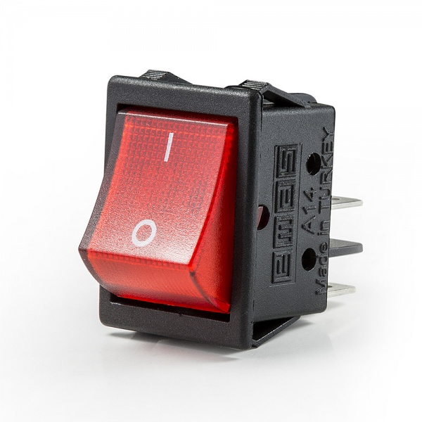 A14B1K11 Выключатель с подсветкой красный