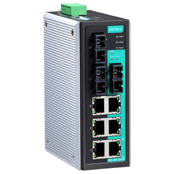 MOXA Коммутатор EDS-309-3M-SC-T Ethernet Switch,with 6 10/100BaseTx ports,3 multi mode 100Fx,t:-40/+75C