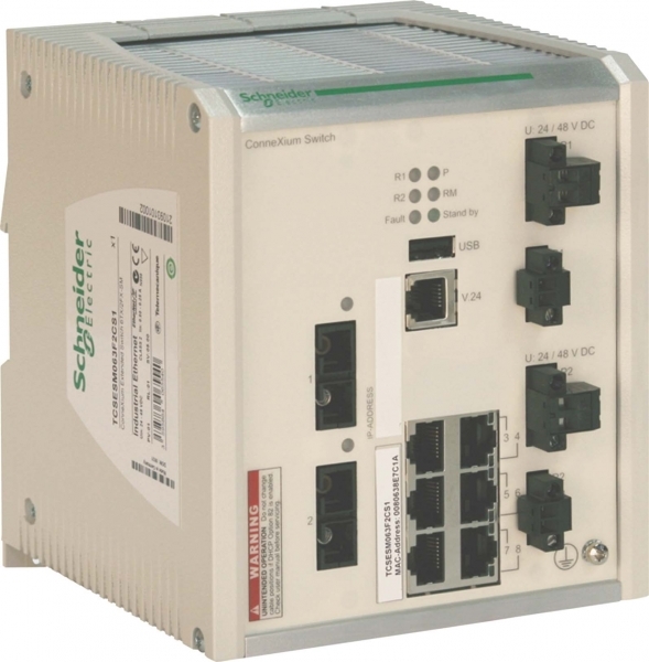 Schneider Electric TCSESM043F2CU0 КОММУТАТОР CONNEXIUM (MANAGED) 2TX/2FX-M