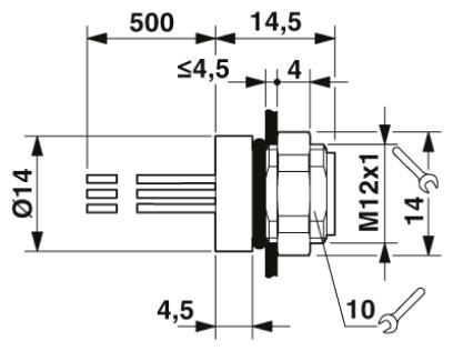 Phoenix contact 1424316 SACC-DSI-M8FS-3CON-M12/3,0 PUR Встраиваемые разъемы