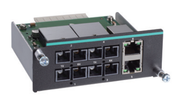 MOXA Модуль IM-6700A-4SSC2TX Fast Ethernet module with 4 single-mode 100BaseFX ports with SC connectors and 2 10/100BaseT(X) ports