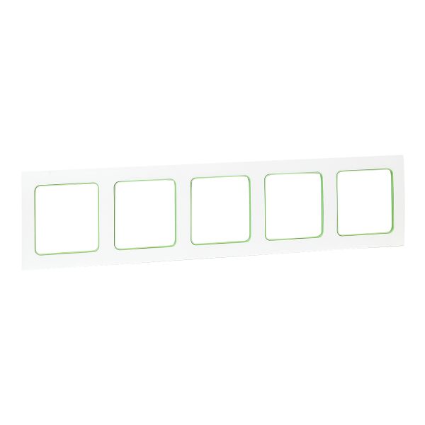 EKF EXM-G-306-20 Стокгольм Рамка 5-местная белая с линией цвета зеленый EKF