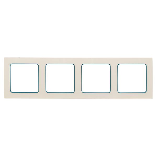 EKF EAM-G-305-30 Стокгольм Рамка 4-местная белая с линией цвета синий EKF PROxima