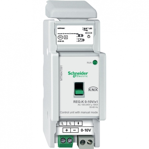 Schneider Electric MTN647091 БЛОК УПРАВ 0-10 V REG-K/1-КАНАЛ С РУЧН УПР Schneider Electric MTN647091 БЛОК УПРАВ 0-10 V REG-K/1-КАНАЛ С РУЧН УПР