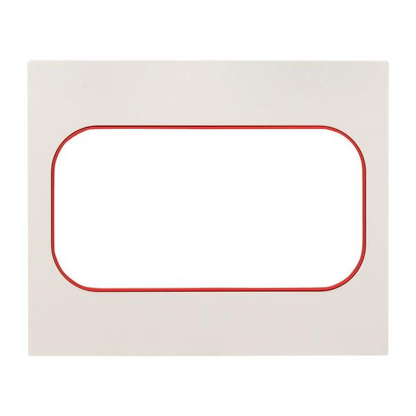 EKF EYM-G-304-20 Стокгольм Рамка для розетки 2-местная белая с линией цвета красный EKF PROxima
