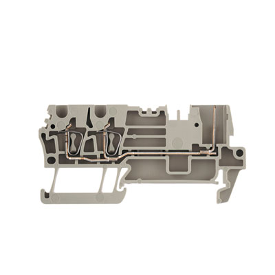 Weidmuller 1815090000 ZT 2.5/3AN/1 Исполнение: Z-серия, Проходная клемма, Расчетное сечение: 2.5 мм.кв, Пружинное соединение, Темно-бежевый