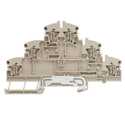 Weidmuller 1131750000 ZDLD 2.5-2N/PE/L/L Исполнение: Многоуровневая клемма, Пружинное соединение, 2.5 мм.кв, 500 V, 20 A, Темно-бежевый