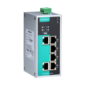 MOXA Коммутатор EDS-P206A-4PoE Ethernet Switch 2 x 10/100BaseTx ports, 4 x PoE