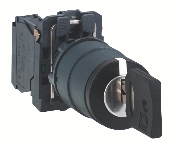 ПЕРЕКЛЮЧАТЕЛЬ 22ММ 2 ПОЗИЦИИ С КЛЮЧОМ XB5AG21