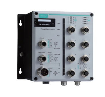 MOXA Коммутатор TN-5510A-8PoE-2GTX-WV-T 8 * FE with 802.3at PoE+ and 2 * GE M12 ports, power input 24 - 110 VDC, t: -40/75