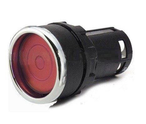 MB100FK Кнопка нажимная моноблочная с фиксацией красная, 22 мм, IP 40, 1НО