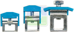 KLEMSAN 525372 Шинный зажим для шин 10х3мм, 2,5-10 мм.кв., (синий); IBK10 KLEMSAN 525372 Шинный зажим для шин 10х3мм, 2,5-10 мм.кв., (синий); IBK10