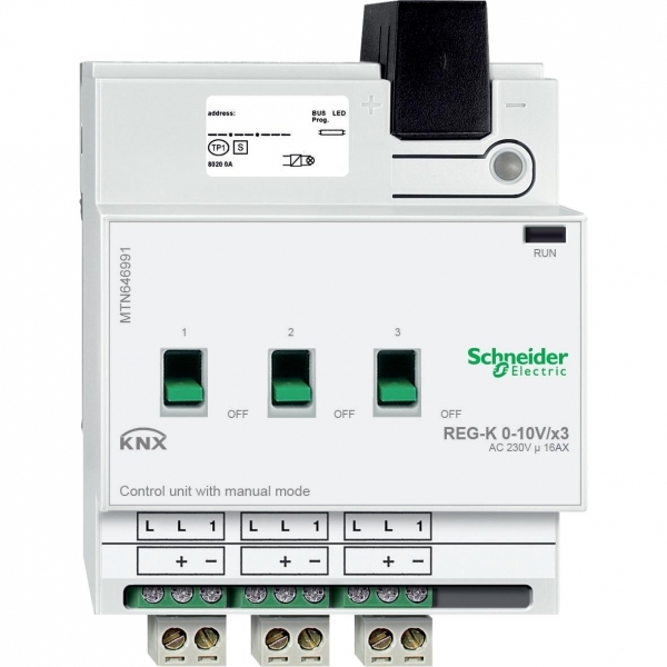 Schneider Electric MTN646991 БЛОК УПРАВ 0-10 V REG-K/3-КАНАЛА С РУЧН УПР Schneider Electric MTN646991 БЛОК УПРАВ 0-10 V REG-K/3-КАНАЛА С РУЧН УПР