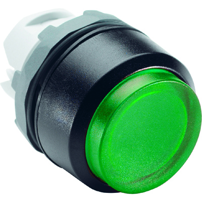 ABB 1SFA611102R1102 Кнопка MP3-11G зеленая выступающая (только корпус) с подсветкой без фиксации