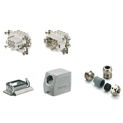 Weidmuller 1802730000 HDC KIT HE 06.100 M Исполнение: RockStar® HDC - комплекты-Промышленный разъем, Комплект, HE, Типоразмер: 3, Полюс: 6, Винтовое соединение, 500 V, 24 A, Алюминиевое литье под давлением, M 20