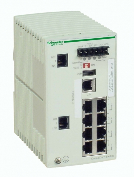 Schneider Electric TCSESM103F23G0 КОММУТАТОР CONNEXIUM (MANAGED) 8TX/2TX-G