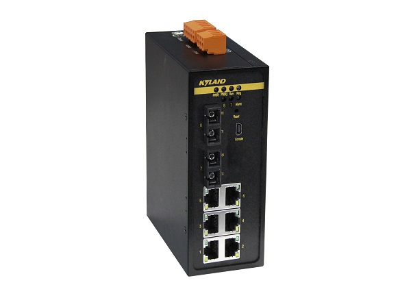 Kyland Коммутатор SICOM3000A-LITE-2S6T-SC60-L3-L3 300071526 2 100Base-FX single mode fiber ports, SC connector, 1310nm, 60km, 6 10/100Base-TX ports, Console Port Mini USB, 24VDC(18-36VDC) dual redundant power supplies