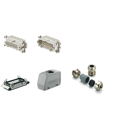 Weidmuller 1712680000 HDC-KIT-HE 16.121 Исполнение: RockStar® HDC - комплекты-Промышленный разъем, Комплект, HE, Типоразмер: 6, Полюс: 16, Винтовое соединение, 500 V, 16 A, Алюминиевое литье под давлением, PG 21