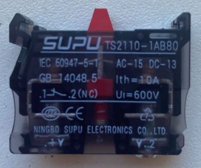 SUPU TS2110-1AB80 Блок управления TS2,винт.соединение, мгновен.нажатие, 1НЗ, шт