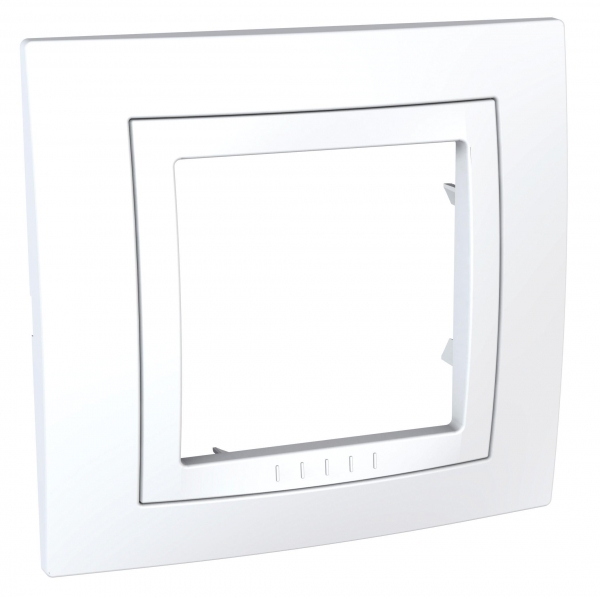 Schneider Electric MGU2.002.18 UNICA РАМКА с декоративным элементом, 1-постовая, БЕЛЫЙ