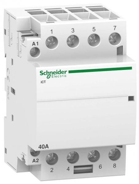 Schneider Electric A9C20844 МОДУЛЬНЫЙ КОНТАКТОР iCT40A 4НО 220/240В АС 50ГЦ