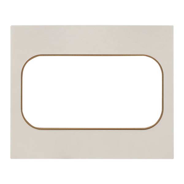 EKF EYM-G-305-20 Стокгольм Рамка для розетки 2-местная белая с линией цвета шампань EKF PROxima