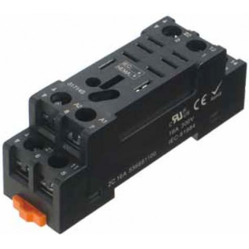 KLEMSAN 820420 KS-B 2CO; Монтажная колодка на Дин-Рейку для реле KRL; 2C/1C, 16А