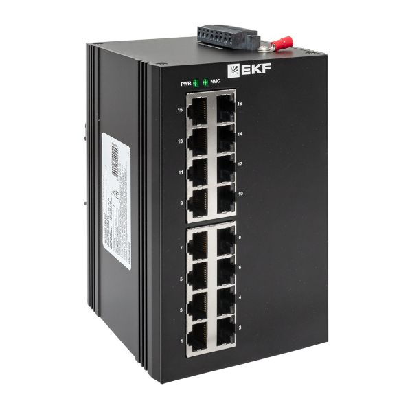 EKF TSX-ML2-16GT Промышленный управляемый коммутатор уровня L2 ML2-16GT, 16 портов 10/100/1000Base-T(X) RJ45, монтаж на динрейку TSX EKF