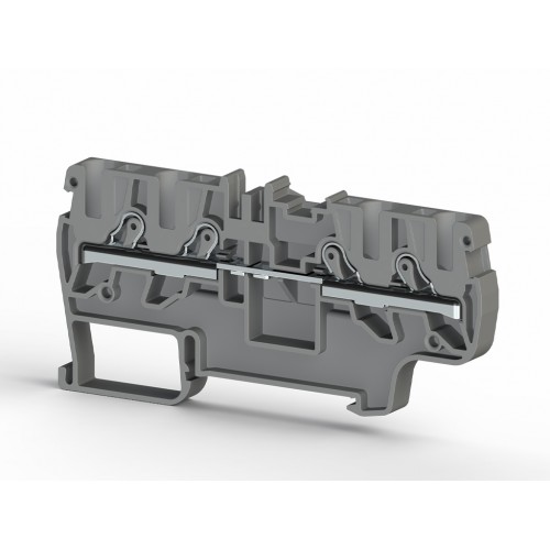 KLEMSAN 307661 Клеммник пруж.быстрозажимной (Push in) 4-х выводной, 4 мм.кв., (синий); PYK 4C