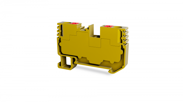 TBLOC 8000298034 - Клеммник на DIN-рейку (Push-in) 10 мм.кв. (желтый); PFT 10