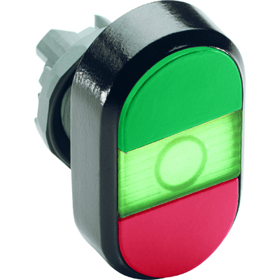ABB 1SFA611132R1102 Кнопка двойная MPD3-11G (зеленая/красная) зеленая линза с текстом (ON/OFF)