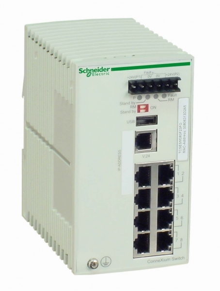 Schneider Electric TCSESM083F23F0 КОММУТАТОР CONNEXIUM (MANAGED) 8TX