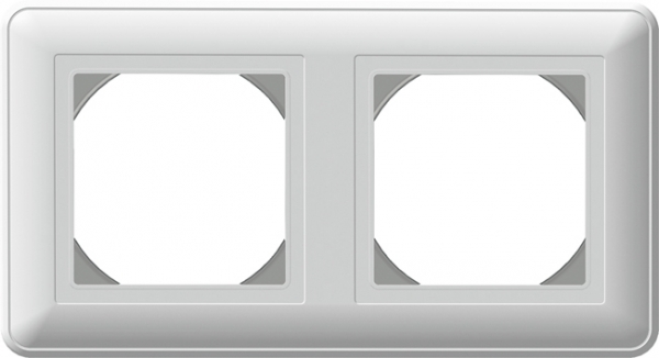 Systeme Electric KD-2B-18 W59 AQUA 2-постовая РАМКА, IP44, БЕЛЫЙ