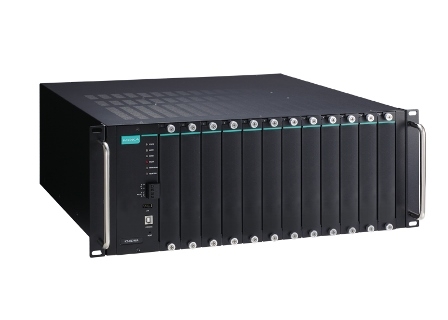 MOXA Шасси коммутатора Layer 2 Full Gigabit managed Ethernet switch with 12 slots for 4-port 10/100/1000BaseT(X) module or 4-port 100/1000BaseSFP slot module, 2 isolated power supplies (85 to 264 VAC), t: -10/60