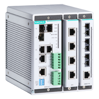 MOXA Шасси коммутатора EDS-611-T Compact managed Ethernet switch, 2 slots for 4-port fast Ethernet, total up to 8+3G ports, t:-40/+75