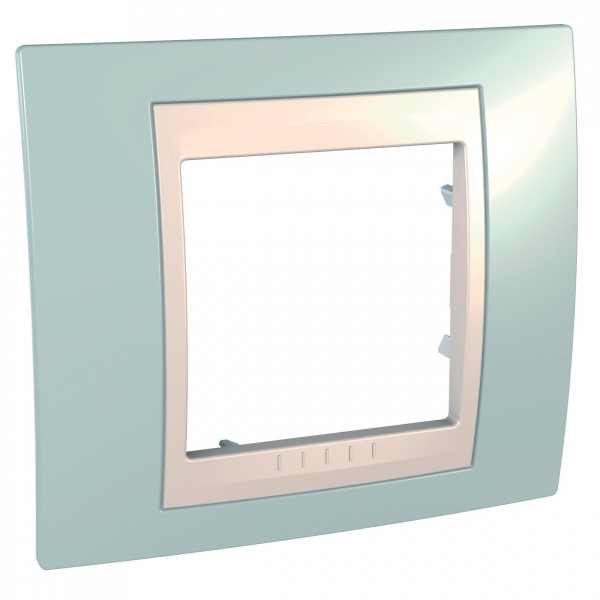 Schneider Electric MGU6.002.570 UNICA ХАМЕЛЕОН РАМКА 1-постовая, БЕЖЕВЫЙ/ МОРСКАЯ ВОЛНА