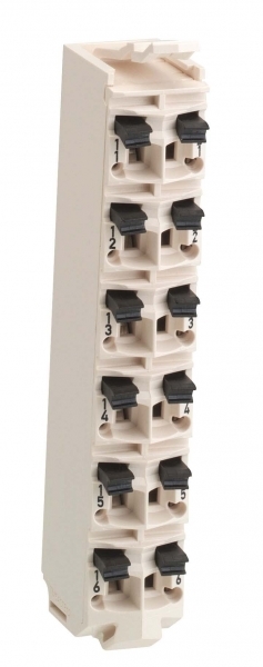 Schneider Electric TM5ACTB06 КЛЕММНЫЕ КОЛОДКИ-6 КОНТАКТОВ-24В= БЕЛЫЙ