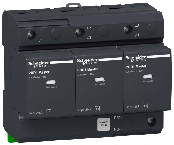 Schneider Electric 16362 PRD1 MASTER ОПН 3-ПОЛЮСНЫЙ КЛАСС 1 СО СМЕННЫМИ КАРТРИДЖАМИ Schneider Electric 16362 PRD1 MASTER ОПН 3-ПОЛЮСНЫЙ КЛАСС 1 СО СМЕННЫМИ КАРТРИДЖАМИ