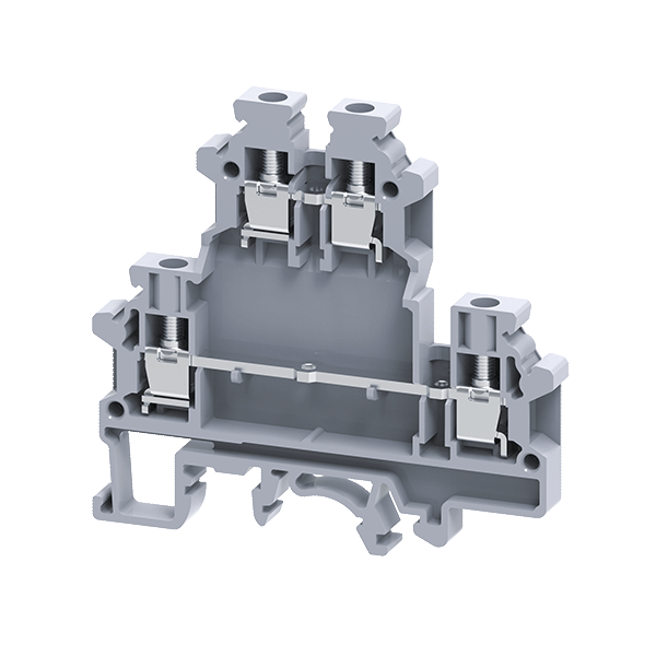 КЭАЗ 289803 Клемма двухярусные винтовая OptiClip CDL-4-2L-I-серый