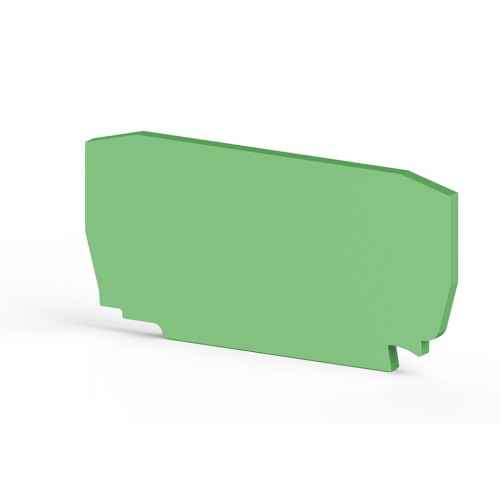 KLEMSAN 446322T Концевой сегмент на клеммники YBK2,5, (желто-зеленый); NPP / YBK 2,5