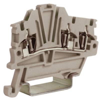 DKC ZHM410GR HMM.1/1+2GR(Ex), проходной зажим 1,5 кв.мм серый 1 ввод/2 вывода